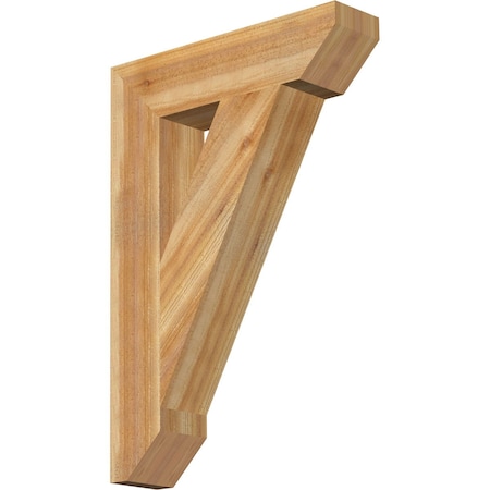 Ekena Millwork Traditional Slat Rough Sawn Bracket, Western Red Cedar, 6"W x 26"D x 38"H BKT06X26X38TRA06RWR